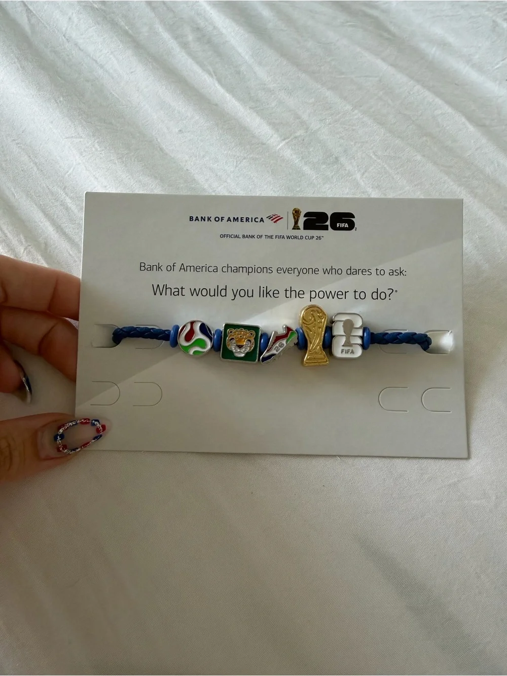 New FIFA World Cup 2026 Charm Bracelet with Trophy and Soccer Beads - one size